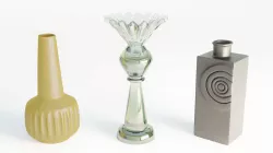 three vases Free 3D model