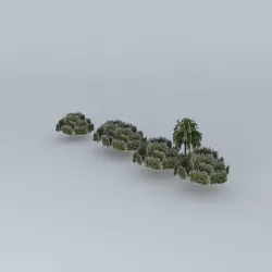 Trees on my street Free 3D model