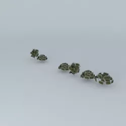 Trees river street January Free 3D model