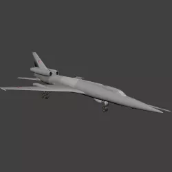 Tupolev-Tu22-Blinder Free low-poly  3D model