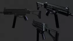 UMP 45 With Folding Stock Free 3D model
