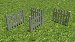 White Picket Fence Free low-poly  3D model
