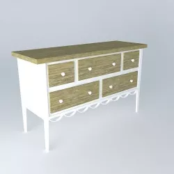 Wooden light console Free 3D model