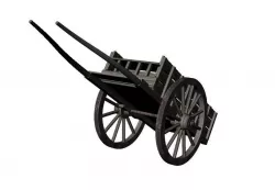 wooden wagon Free 3D model