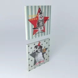 2 Cat and dog paintings houses the world 3D model