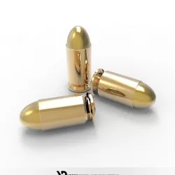 380 ACP v16 - bullet Free low-poly  3D model