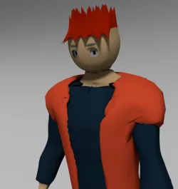 3d Naruto style character Blaze  Free 3D model