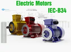 42 CAD Models - Electric motors IEC B34 3D model