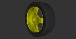 5 Spoke Wheel  Free 3D model