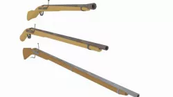 A set of wicked muskets Free low-poly  3D model