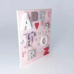 ABC Girl Canvas Houses of the world 3D model