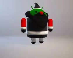 Android Xmas Character Free low-poly  3D model