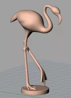 Animal Sculpture Model  Crowned Crane A162 Free 3D model