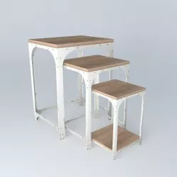 Arcachon three side table Houses of the world 3D model