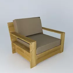 Armchair CADAQUES houses the world 3D model
