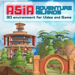 Asia Adventure Islands Low-poly  3D model