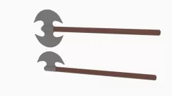  Axe Double Free  Free low-poly  3D model