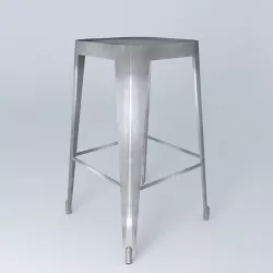 Bar stool JIM gray houses of the world 3D model