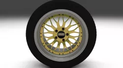 BBS Wheel Gold 3D model