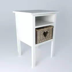 Bedside white child GABRIELLE houses the world 3D model
