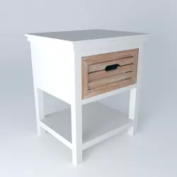 Bedside white OUESSANT houses the world 3D model