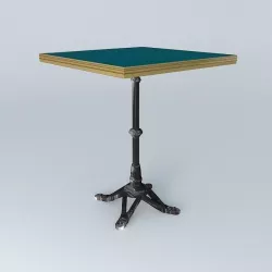 BISTRO TABLE SQUARE ARDAMEZ Company RAL 5021 BLUE 3D model