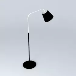 Black metal reading lamp Maisons du monde 3D model