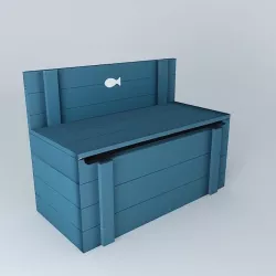 Blue Blanket chest child MARIN houses the world  3D model