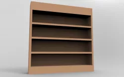 Bookshelf 1 Free low-poly  3D model