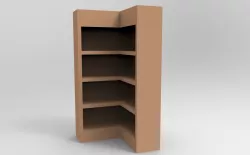 Bookshelf 2 Free low-poly  3D model