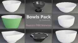 Bowls Collection Free low-poly  3D model