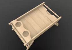 Breakfast table Free low-poly  3D model