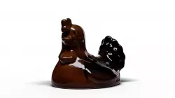 Brown hen Free 3D model