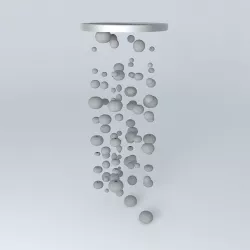 Bubbles suspended houses the world  3D model