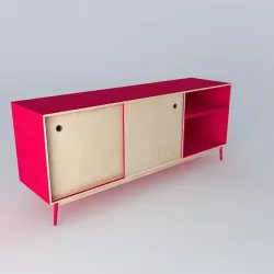 Buffet pink Dkal houses the world 3D model