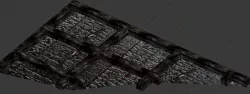 Burnt Timber Beam Ceiling Wall Free low-poly  3D model