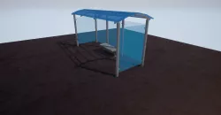 Bus Stop Free low-poly  3D model