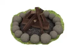 Campfire Free low-poly  3D model
