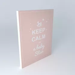Canvas pink Baby star houses the world 3D model