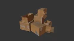 Cardboard Boxes Pack 1 PBR Free low-poly  3D model