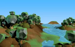 Cartoon environment Free low-poly  3D model