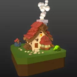 Cartoon house Free 3D model