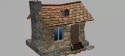 Cartoon house Free low-poly  3D model