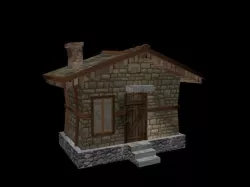 Cartoon house Free low-poly  3D model