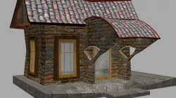 Cartoon house Free low-poly  3D model