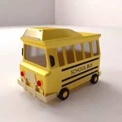 Cartoon School Bus 3D model