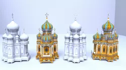 Cartoonish Church Free low-poly  3D model