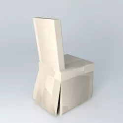 Chair cover red heart Margaux houses the world 3D model