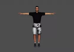 Character with controls Free low-poly  3D model
