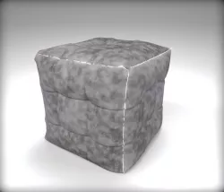 Chesterfield Ottoman Smoky Cube with Led Free 3D model